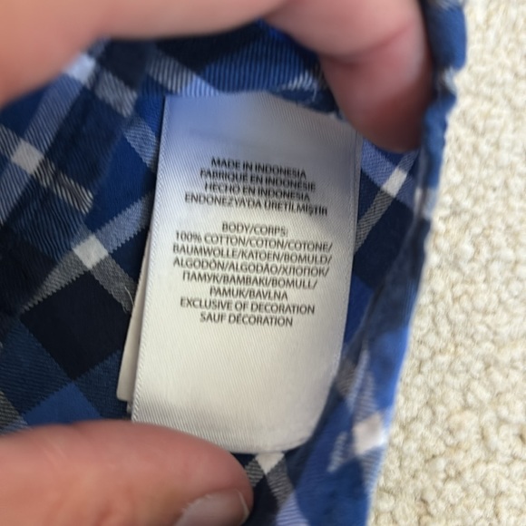 Ralph Lauren boy size 3/3T blue long sleeve button-down - Picture 6 of 6